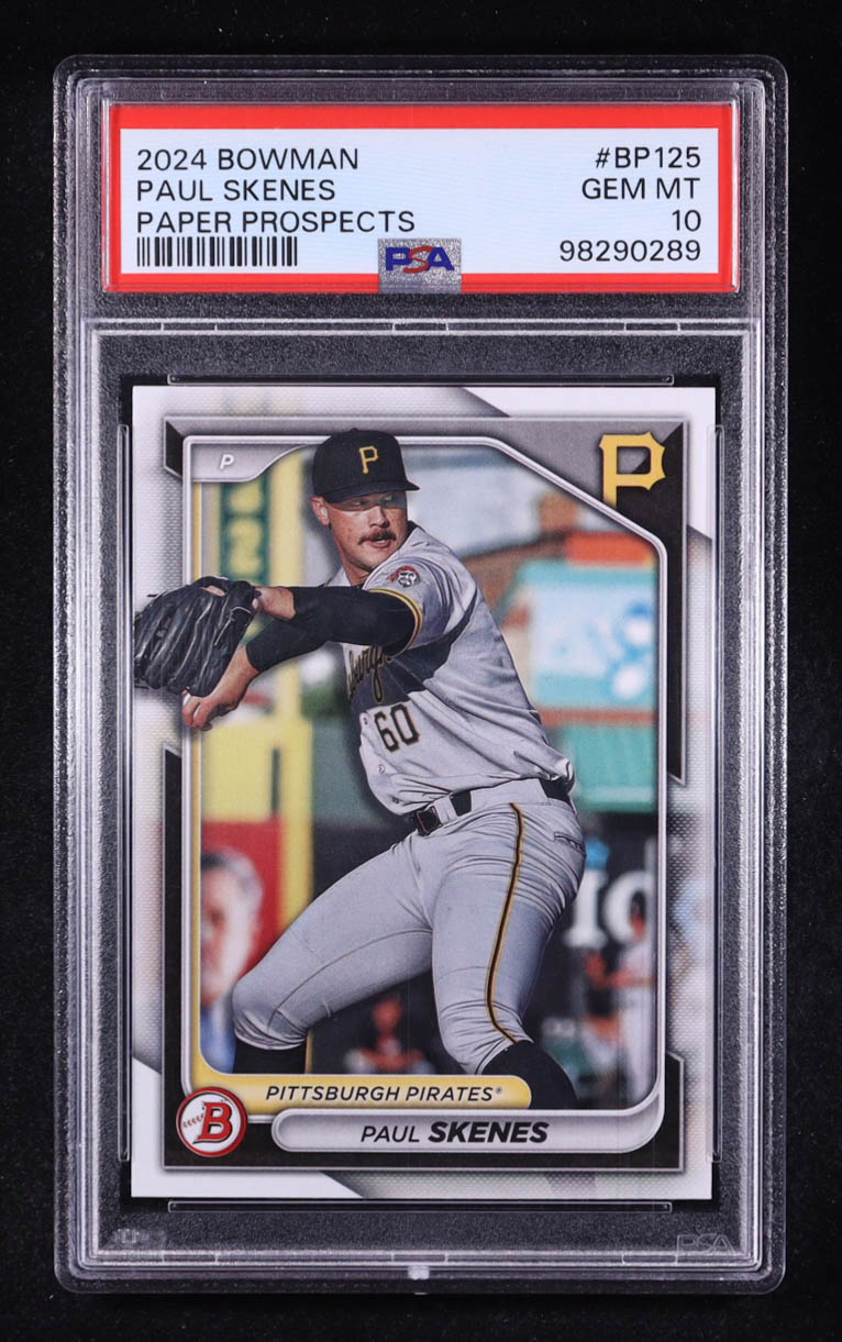 Paul Skenes 2024 Topps Bowman Paper Prospects #BP-125 RC (PSA 10) at PristineAuction.com Paul Skenes 2024 Topps Bowman Paper Prospects #BP-125 RC (PSA 10) at PristineAuction.com