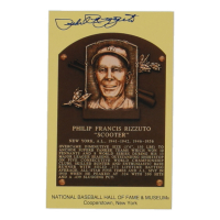 Phil Rizzuto Signed Hall of Fame Plaque Postcard (JSA) at PristineAuction.com