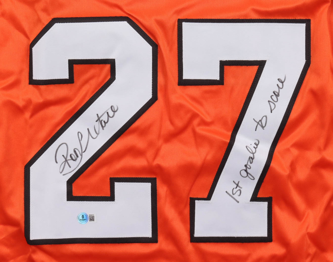 Ron Hextall Signed Jersey Inscribed "1st Goalie to Score" (Beckett) at PristineAuction.com Ron Hextall Signed Jersey Inscribed "1st Goalie to Score" (Beckett) at PristineAuction.com