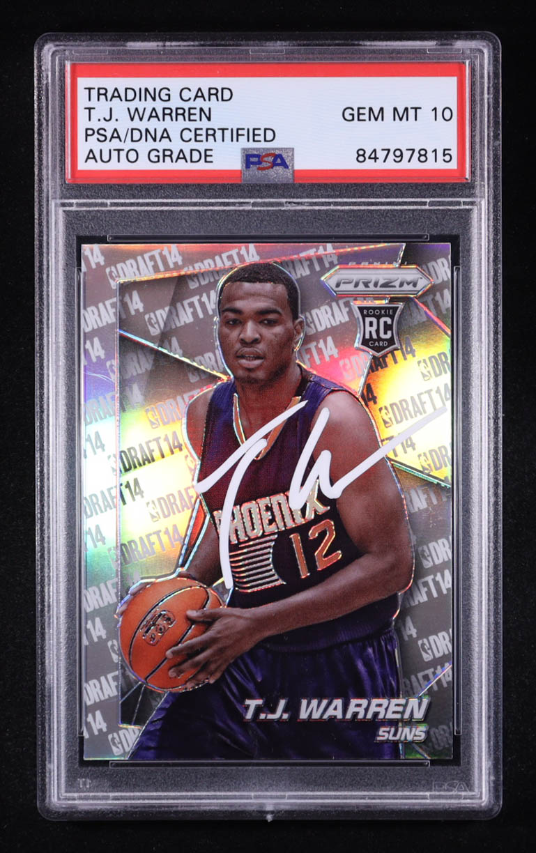 T.J. Warren Signed 2014-15 Panini Prizm Photo Variations #43 RC (PSA | Auto 10) at PristineAuction.com T.J. Warren Signed 2014-15 Panini Prizm Photo Variations #43 RC (PSA | Auto 10) at PristineAuction.com