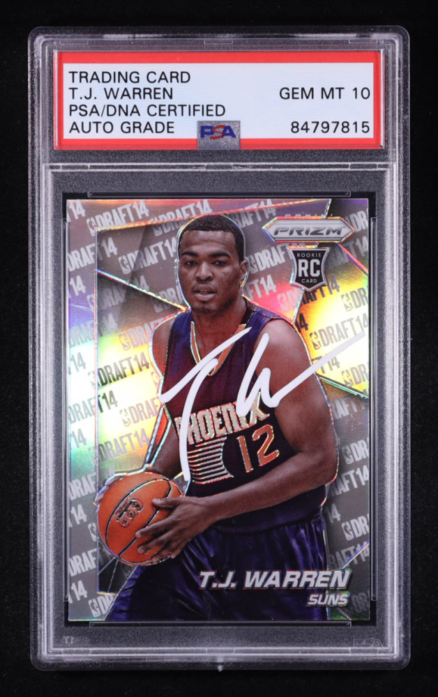 T.J. Warren Signed 2014-15 Panini Prizm Photo Variations #43 RC (PSA | Auto 10)