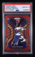 James Wiseman Signed 2020-21 Panini Prizm Prizms Ruby Wave #268 RC (PSA | Auto 10) at PristineAuction.com