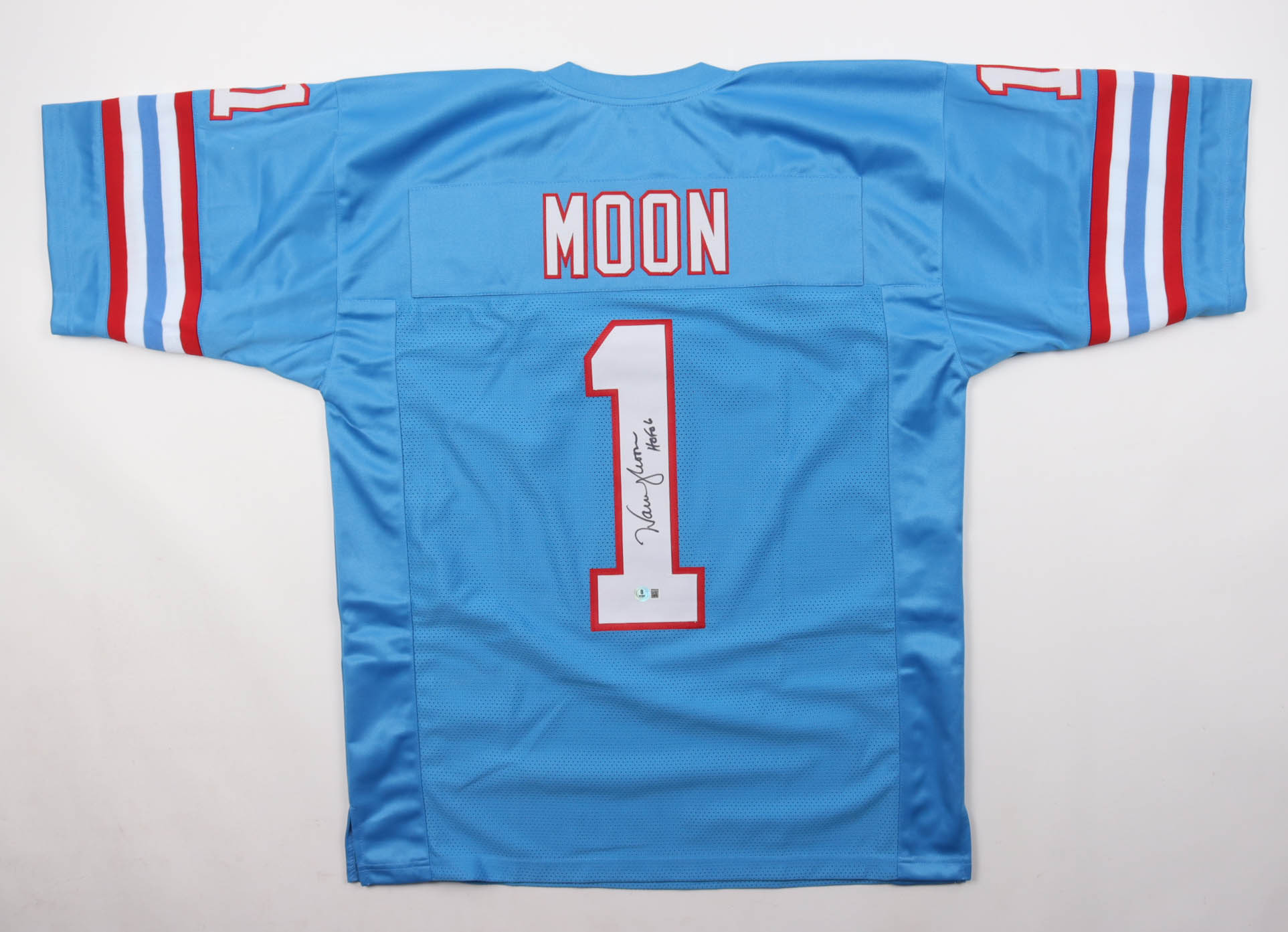 Warren Moon Signed Jersey Inscribed "HOF 06" (Beckett) at PristineAuction.com Warren Moon Signed Jersey Inscribed "HOF 06" (Beckett) at PristineAuction.com