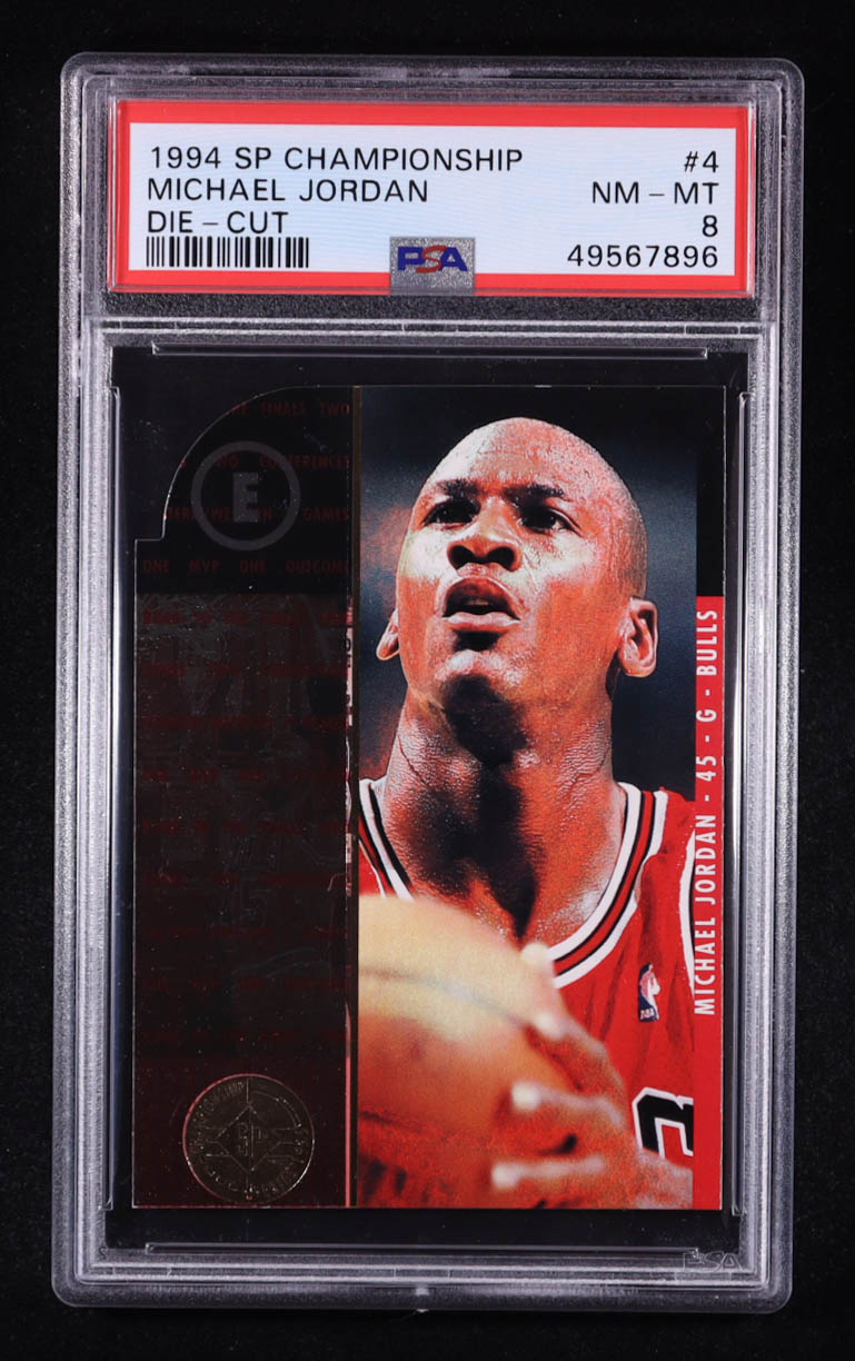 Michael Jordan 1994-95 SP Championship Die Cuts #4 RF (PSA 8) at PristineAuction.com Michael Jordan 1994-95 SP Championship Die Cuts #4 RF (PSA 8) at PristineAuction.com