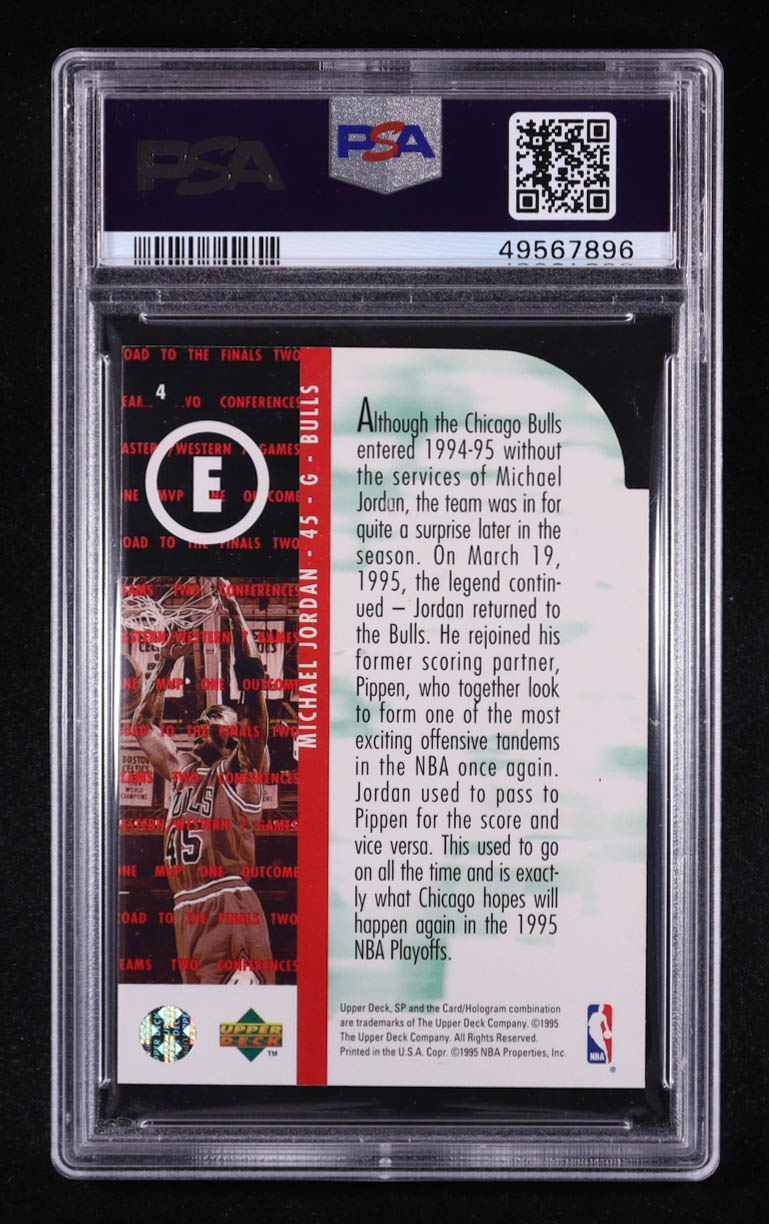 Michael Jordan 1994-95 SP Championship Die Cuts #4 RF (PSA 8) at PristineAuction.com Michael Jordan 1994-95 SP Championship Die Cuts #4 RF (PSA 8) at PristineAuction.com