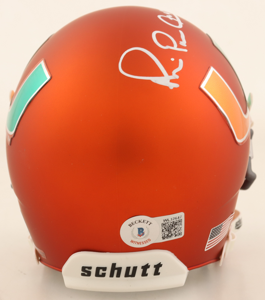 Michael "Playmaker" Irvin Signed Miami Hurricanes Mini Helmet (Beckett) at PristineAuction.com Michael "Playmaker" Irvin Signed Miami Hurricanes Mini Helmet (Beckett) at PristineAuction.com