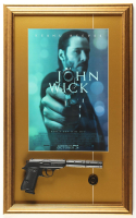 "John Wick" Custom Framed Photo Display with Adjudicator Prop Coin & Prop Pistol at PristineAuction.com