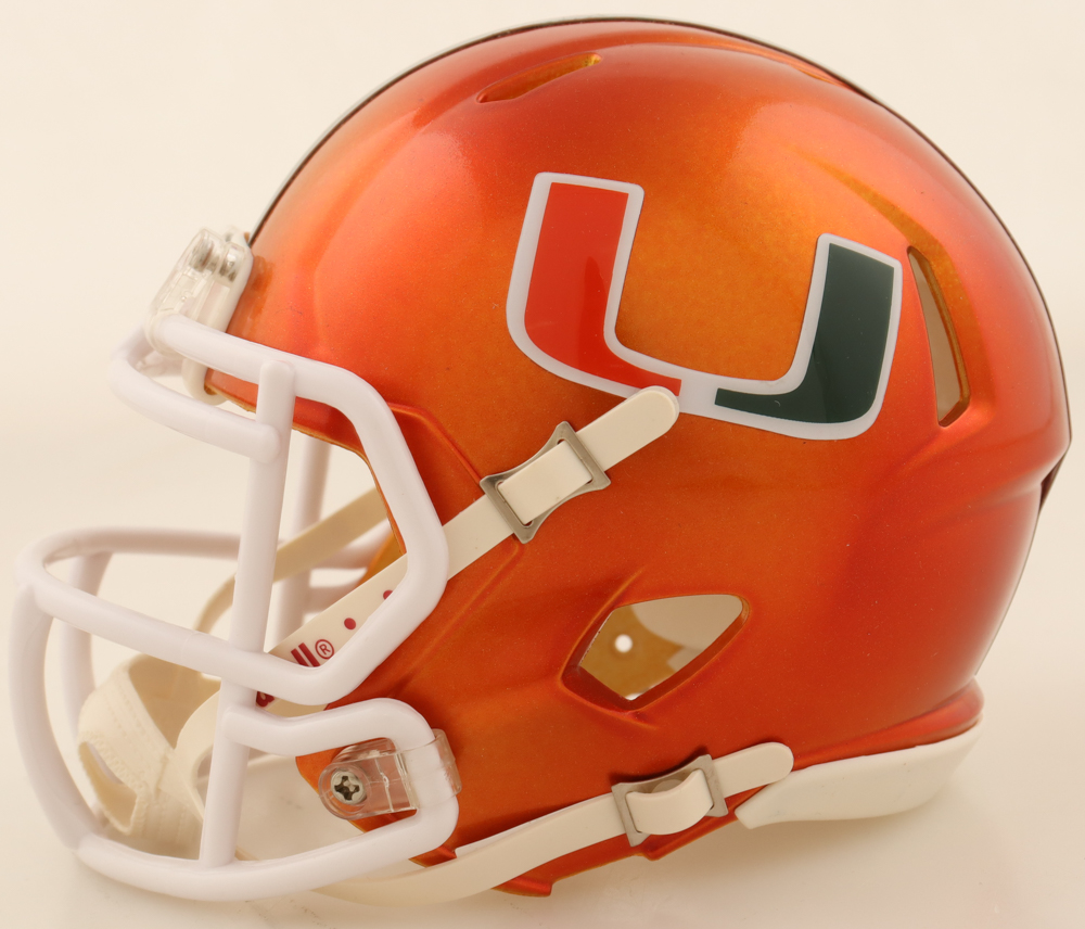 Andre Johnson Signed Miami Hurricanes Flash Alternate Speed Mini Helmet (JSA) at PristineAuction.com Andre Johnson Signed Miami Hurricanes Flash Alternate Speed Mini Helmet (JSA) at PristineAuction.com