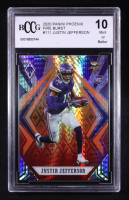 Justin Jefferson 2020 Panini Phoenix Fire Burst #111 RC (BCCG 10) at PristineAuction.com
