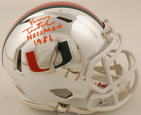 Vinny Testaverde Signed Miami Hurricanes Chrome Speed Mini Helmet Inscribed "Heisman 1986" (JSA) at PristineAuction.com