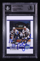 Brett Hull / Adam Oates Signed NHL Superstars Dual Autographs (BGS) at PristineAuction.com