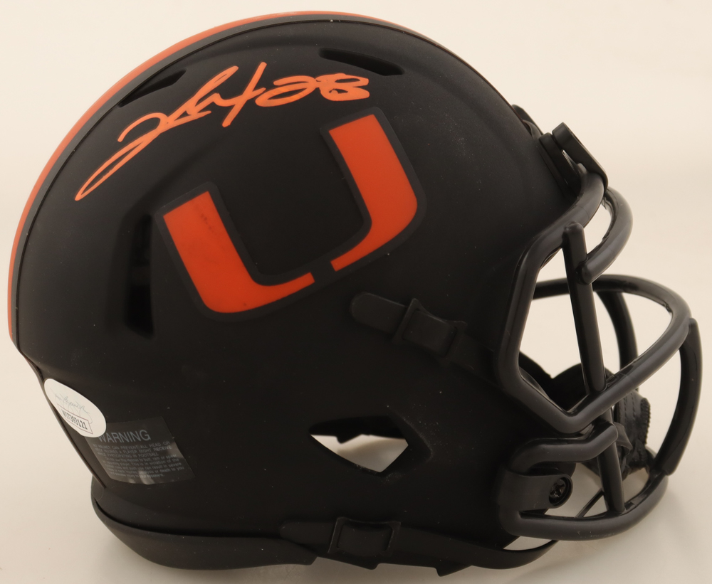 Clinton Portis Signed Miami Hurricanes Eclipse Alternate Speed Mini Helmet (JSA) at PristineAuction.com Clinton Portis Signed Miami Hurricanes Eclipse Alternate Speed Mini Helmet (JSA) at PristineAuction.com