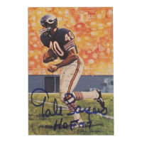 Gale Sayers Signed LE Bears Pro Football Hall of Fame Art Series Goal Line Football Card Inscribed "HOF 77" (JSA) at PristineAuction.com
