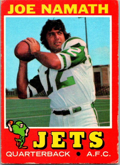Joe Namath 1971 Topps #250 at PristineAuction.com Joe Namath 1971 Topps #250 at PristineAuction.com