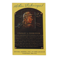 Charlie Gehringer Signed Hall of Fame Plaque Postcard (JSA) at PristineAuction.com