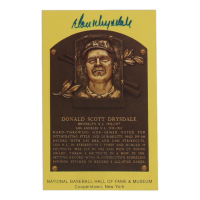 Don Drysdale Signed Hall of Fame Plaque Postcard (JSA) at PristineAuction.com