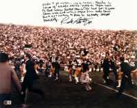 Rudy Ruettiger Signed Notre Dame Fighting Irish 16x20 Photo with Extensive Inscription (Beckett) at PristineAuction.com