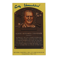 Albert "Happy" Chandler Signed Hall of Fame Plaque Postcard (JSA) at PristineAuction.com