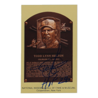 Todd Helton Signed Hall of Fame Plaque Postcard (JSA) at PristineAuction.com
