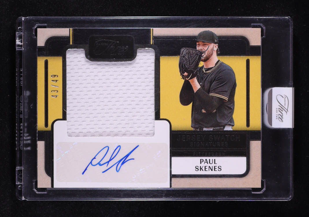 Paul Skenes 2025 Panini Three and Two Jersey Swatch Signatures #9 #43/49 at PristineAuction.com Paul Skenes 2025 Panini Three and Two Jersey Swatch Signatures #9 #43/49 at PristineAuction.com