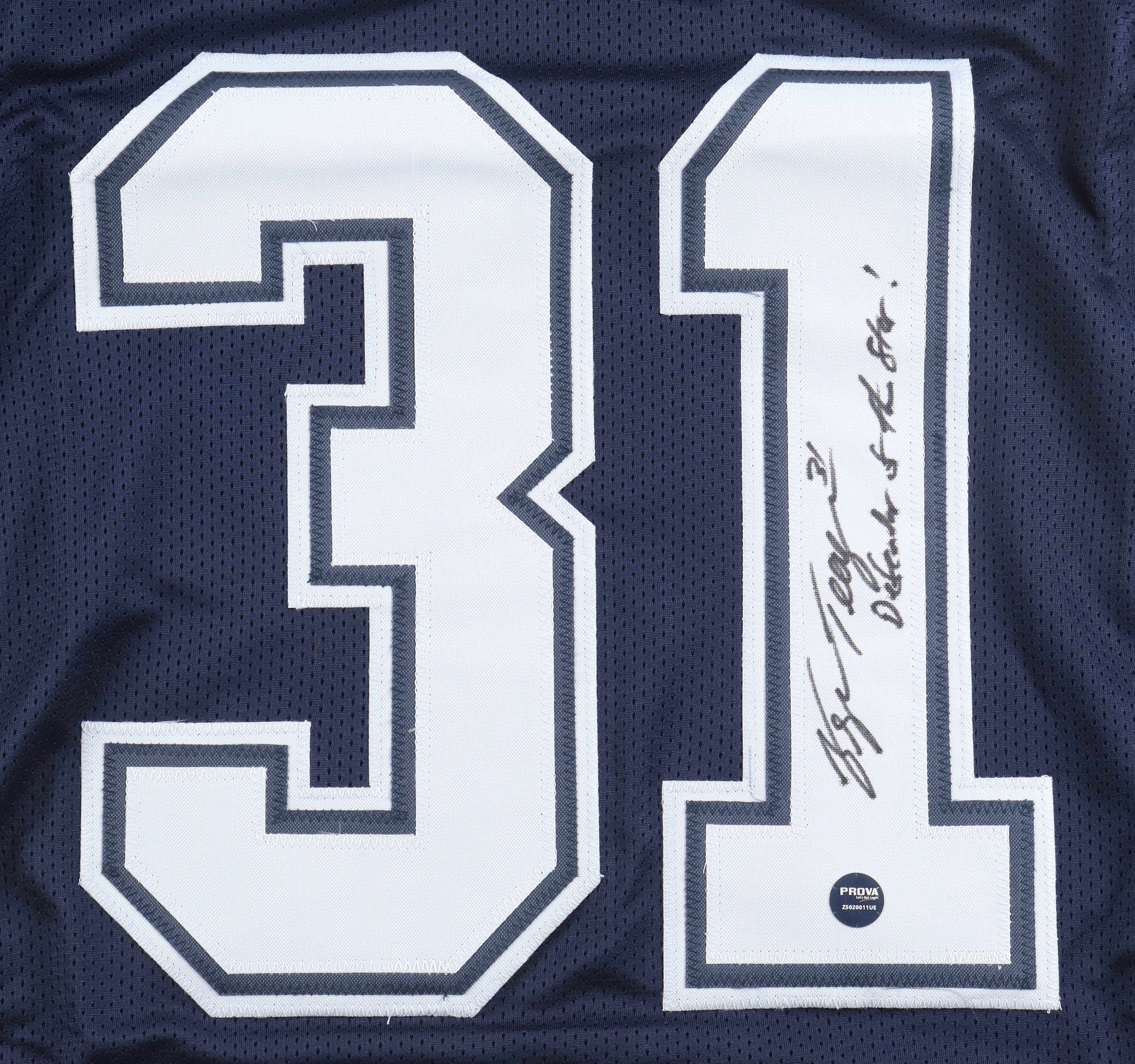 George Teague Signed Jersey Inscribed "Defend The Star!" (Prova) at PristineAuction.com George Teague Signed Jersey Inscribed "Defend The Star!" (Prova) at PristineAuction.com