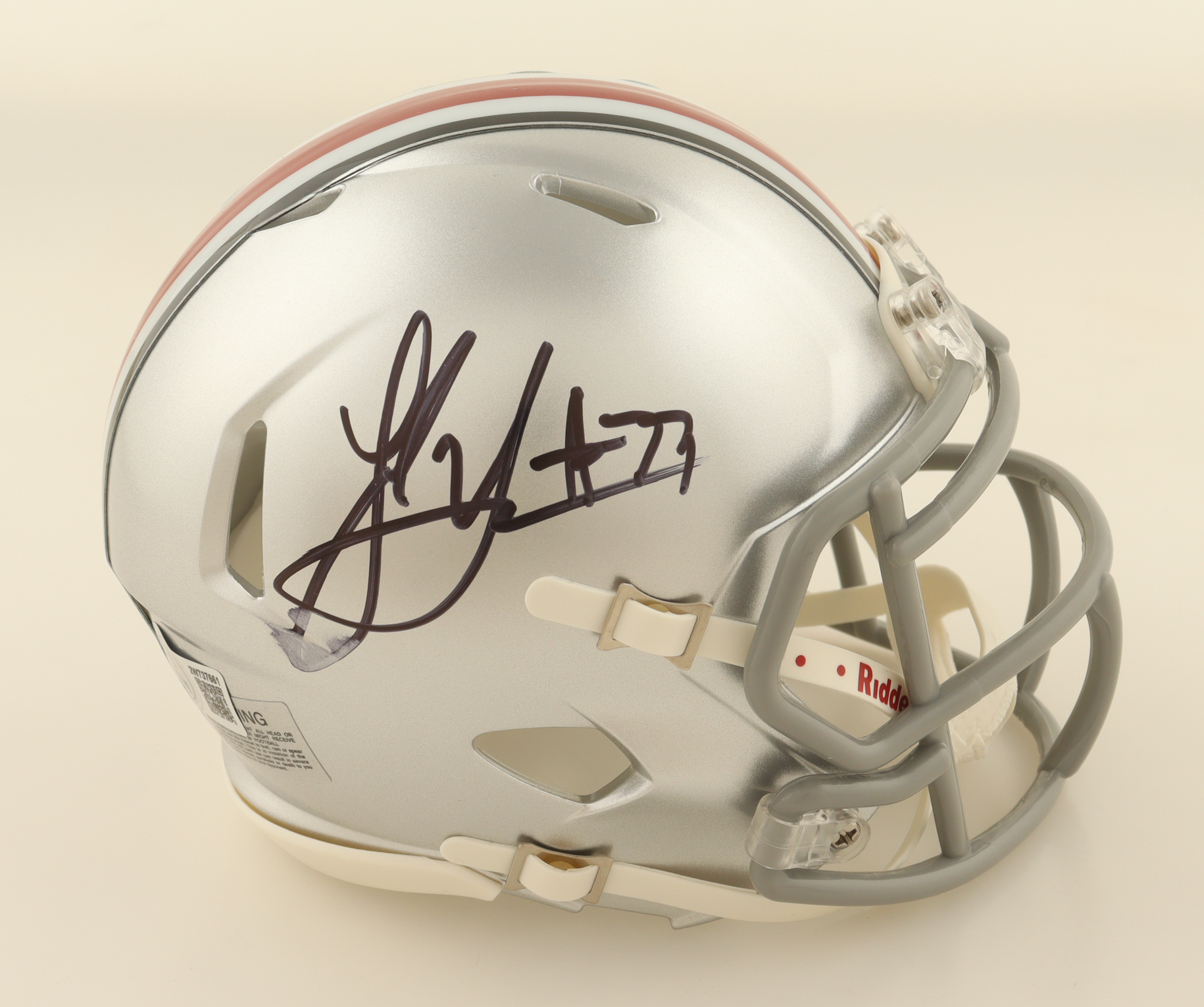 Jack Sawyer Signed Ohio State Buckeyes Speed Mini Helmet (Beckett) at PristineAuction.com Jack Sawyer Signed Ohio State Buckeyes Speed Mini Helmet (Beckett) at PristineAuction.com