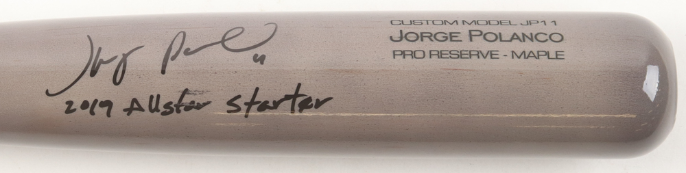 Jorge Polanco Signed Victus Player Model Baseball Bat Inscribed "2019 All Star Starter" (Beckett) at PristineAuction.com Jorge Polanco Signed Victus Player Model Baseball Bat Inscribed "2019 All Star Starter" (Beckett) at PristineAuction.com