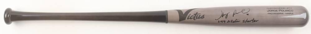 Jorge Polanco Signed Victus Player Model Baseball Bat Inscribed "2019 All Star Starter" (Beckett) at PristineAuction.com Jorge Polanco Signed Victus Player Model Baseball Bat Inscribed "2019 All Star Starter" (Beckett) at PristineAuction.com
