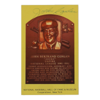 Jocko Conlan Signed Hall of Fame Plaque Postcard (JSA) at PristineAuction.com