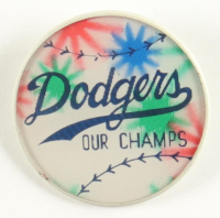 1964 Dodgers "Our Champs" Vintage Blinker Lapel Pin at PristineAuction.com