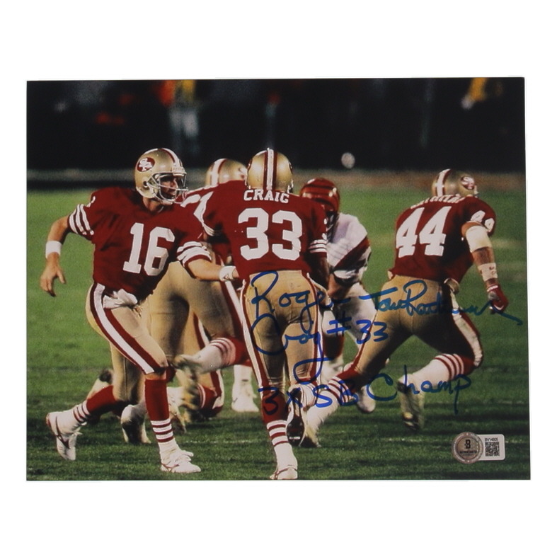 Roger Craig & Tom Rathman Signed 49ers 8x10 Photo Inscribed "3x SB Champ" (Beckett) at PristineAuction.com Roger Craig & Tom Rathman Signed 49ers 8x10 Photo Inscribed "3x SB Champ" (Beckett) at PristineAuction.com