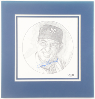 Tommy Henrich Signed 12x12 Custom Matted Art Print by Murray Tinkelman (JSA) at PristineAuction.com