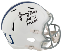 Lenny Moore Signed Colts Full-Size Throwback Alternate Speed Helmet Inscribed "HOF 75" & "1956 ROY" (Schwartz) at PristineAuction.com