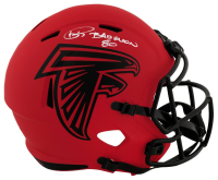 Andre Rison Signed Falcons Full-Size Rave Alternate Speed Helmet Inscribed "Bad Moon" (Schwartz) at PristineAuction.com