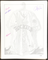 Rockies 16x20 Art Print Signed by (5) With Willie Blair, Gene Glynn & Artist, Murray Tinkelman (JSA) at PristineAuction.com