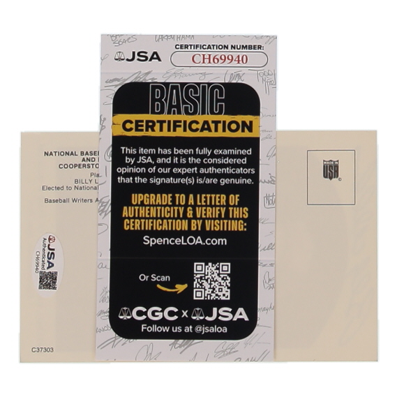 Billy Williams Signed Hall of Fame Plaque Postcard (JSA) at PristineAuction.com Billy Williams Signed Hall of Fame Plaque Postcard (JSA) at PristineAuction.com