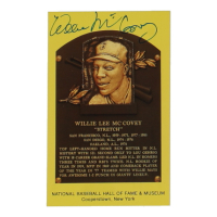 Willie McCovey Signed Hall of Fame Plaque Postcard (JSA) at PristineAuction.com