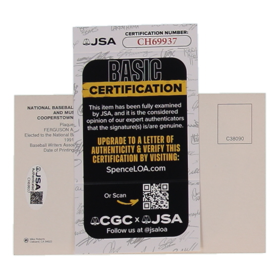 Ferguson "Fergie" Jenkins Signed Hall of Fame Plaque Postcard (JSA) at PristineAuction.com Ferguson "Fergie" Jenkins Signed Hall of Fame Plaque Postcard (JSA) at PristineAuction.com