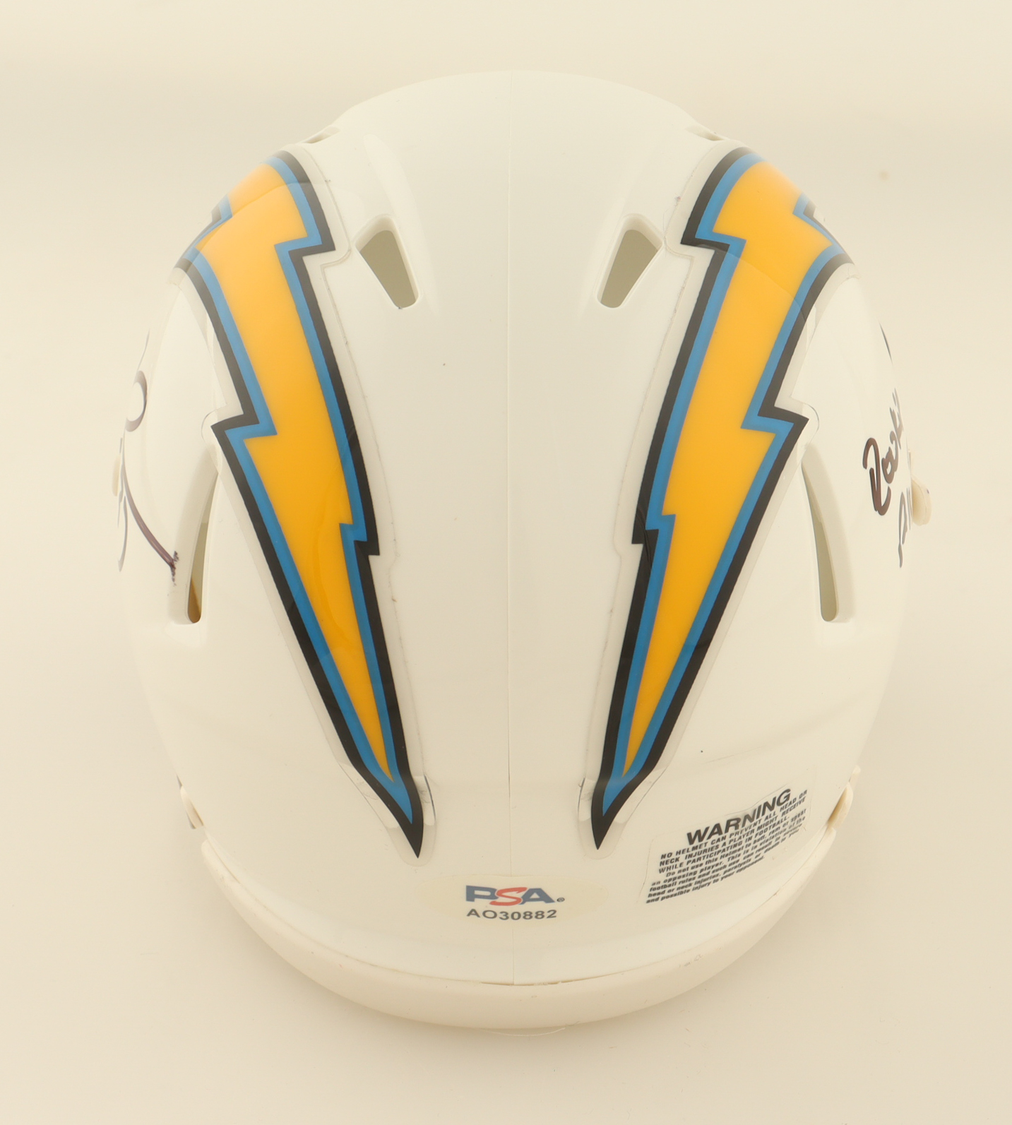 Deane Leonard Signed Chargers Speed Mini Helmet Inscribed "Rookie All-Pro" (PSA) at PristineAuction.com Deane Leonard Signed Chargers Speed Mini Helmet Inscribed "Rookie All-Pro" (PSA) at PristineAuction.com