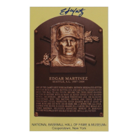 Edgar Martinez Signed Hall of Fame Plaque Postcard (Mill Creek & JSA) at PristineAuction.com