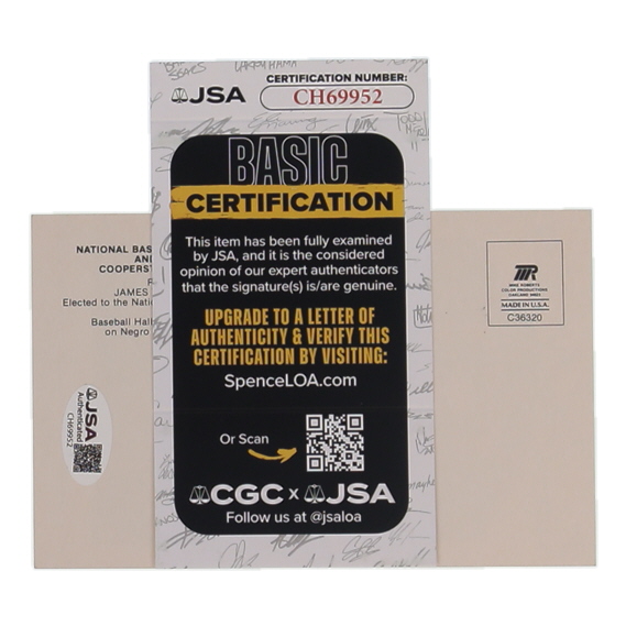 James "Cool Papa" Bell Signed Hall of Fame Plaque Postcard (JSA) at PristineAuction.com James "Cool Papa" Bell Signed Hall of Fame Plaque Postcard (JSA) at PristineAuction.com