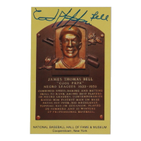 James "Cool Papa" Bell Signed Hall of Fame Plaque Postcard (JSA) at PristineAuction.com