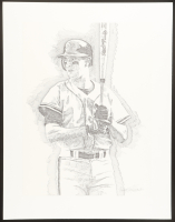 Will Clark Giants 13x17 Custom Matted Art Print by Murray Tinkelman (JSA) at PristineAuction.com