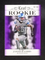 Jahmyr Gibbs 2023 Leaf Special Release Rookie Achievement Purple #RA32 RC #6/10 at PristineAuction.com