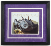 Texas Christian University "Horned Frog Statue" Custom Framed Photo at PristineAuction.com