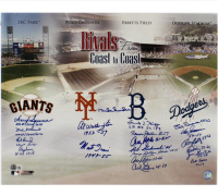 Baseball Rivals from Coast to Coast 16x20 Photo Signed By (20) with Daryl Spencer, Mike McCormick, Monte Irvin (Beckett) at PristineAuction.com