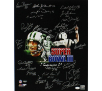 1968 Super Bowl III Champions Jets 16x20 Photo Team-Signed By (24) with Joe Namath, Don Maynard, Babe Parilli (JSA) at PristineAuction.com