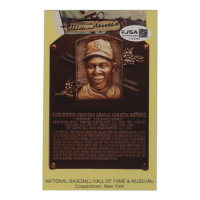Minnie Minoso Signed Cut on Hall Of Fame Plaque Postcard (JSA) at PristineAuction.com