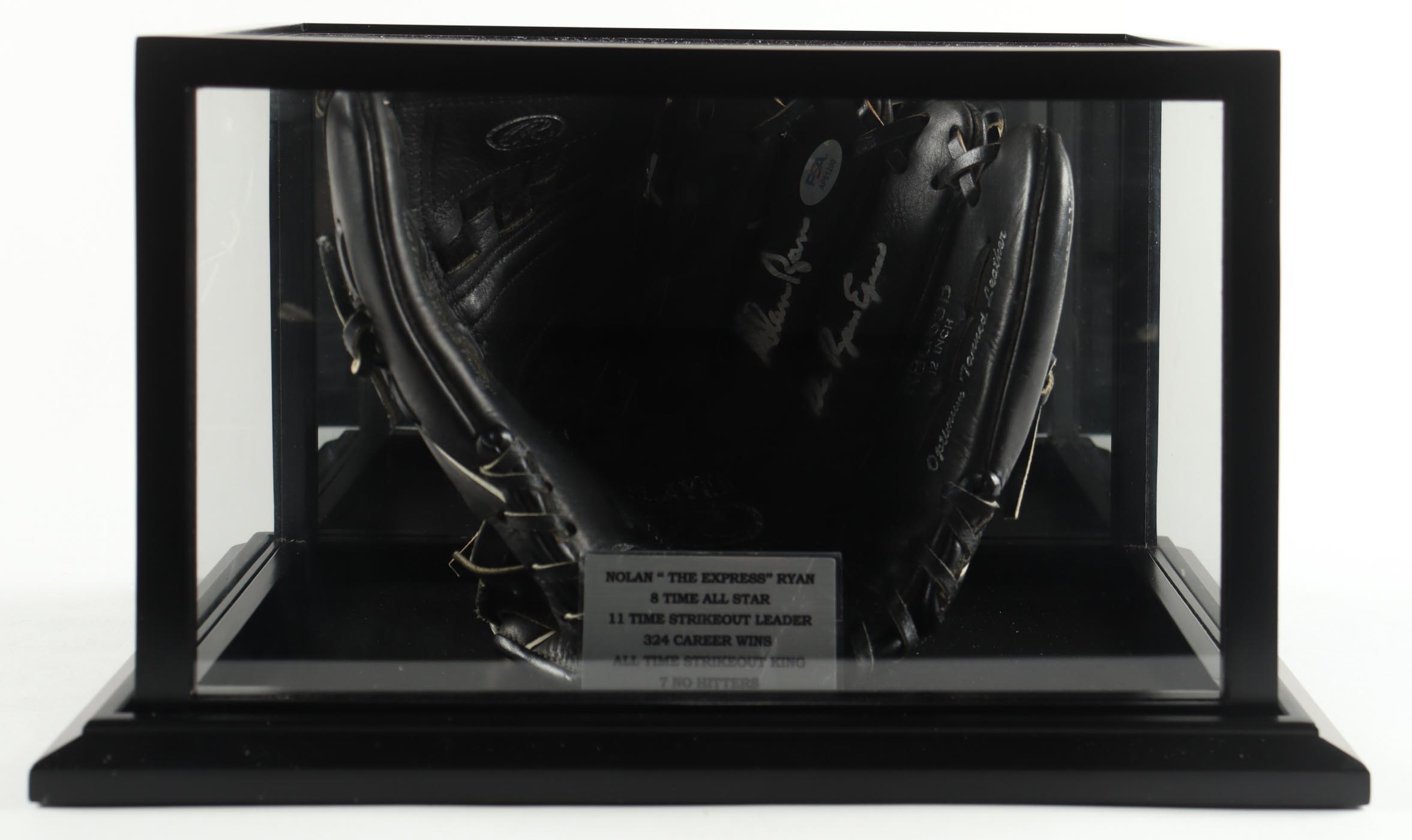 Nolan Ryan Signed Rawlings Glove With Display Case Inscribed "The Ryan Express" (PSA) at PristineAuction.com Nolan Ryan Signed Rawlings Glove With Display Case Inscribed "The Ryan Express" (PSA) at PristineAuction.com