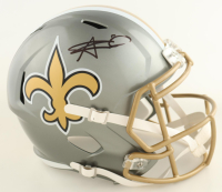 Alvin Kamara Signed Saints Full-Size Flash Alternate Speed Helmet (Beckett) at PristineAuction.com